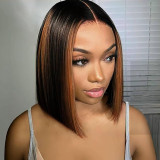 5X5 Highlight Lace Front 1B/30 human hair wig