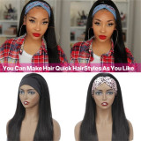 Machine-made headband human hair wigs