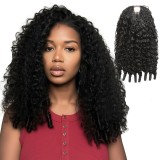 V part Burmese Curly Wigs Human Hair with Spiral Curly End