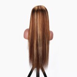 Piano-colored straight hair, high-shine straight hair, 100% human hair