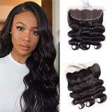 Brazilian 13*4 Frontal Lace Body Wave Human Hair Ear To Ear