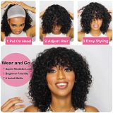 European and American wigs made of real human hair for women with bangs, water deep bob wigs, foreign trade cross-border wholesale