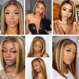 p4/27 piano highlight Omber lace front wig cross-border shipping