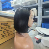 13*4 large lace bob, large stock, 8 inches, 95 yuan, popular African style, hot-selling real human hair wigs, Xuchang factory