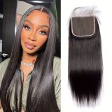 4x4 transparent lace hairpiece, real human hair wig accessories, cross-border supply for Europe, America, and Africa, black color, dropshipping available