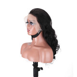 Xuchang wig curly hair 13*4 elastic curly front lace human hair European and American cross-border long curly hair hot-selling cross-border product