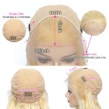 13X4 Human Hair Body Wave Frontal Lace Wig 613 Blonde Cross-Border