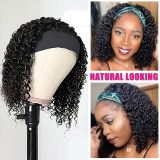 European and American wigs made from real human hair, fashionable ice silk headband curlybob women's wigs, foreign trade cross-border wholesale