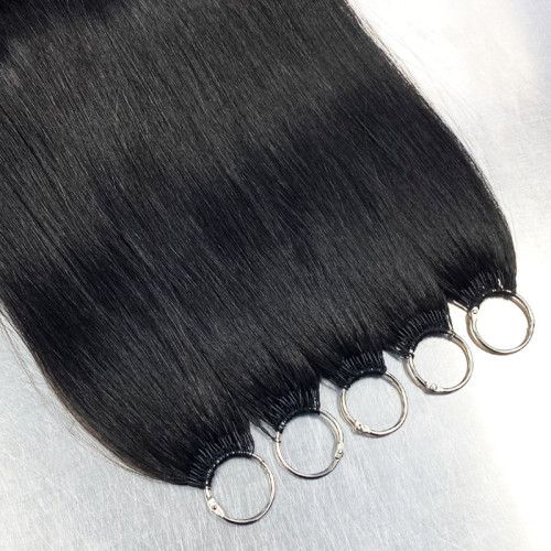 New feather hair extensions made of real human hair, 200 bundles, no creases, third-generation seamless invisible feather hair extensions for women