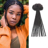 Real human hair dreadlocks, hand-twisted African reggae dreadlocks, human hair dreadlocks 0.2cm