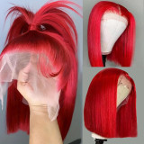 Cross-border e-commerce European and American 13*4 bug bob human hair wig front lace wig real human hair headpiece