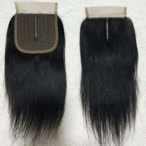 4x4 T-shaped human hair wig block lace closure human hair lace machine-made hair block Henan