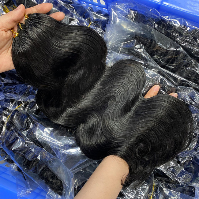 Wig, real human hair, crochet braiding hair, Vietnamese human hair extensions, cross-border hair