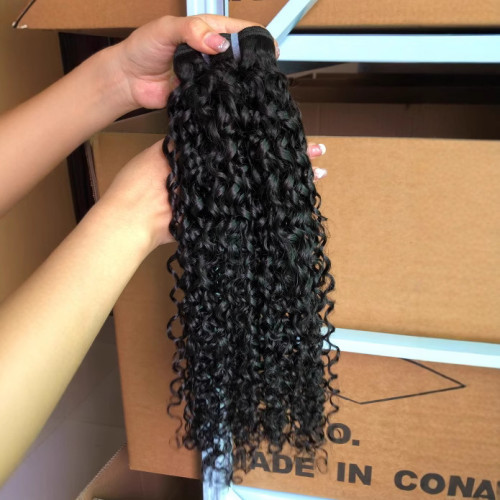 12A Double Drawn pixie curly Bundle human hair weft SDD hair bundle