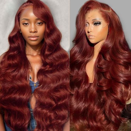 33# Body Wave 13*4 Front Lace Human Hair Wig#4-piece real human hair wig