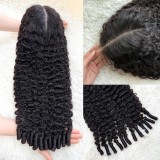 12A Burmese curly real human hair wig 300% Density human hair