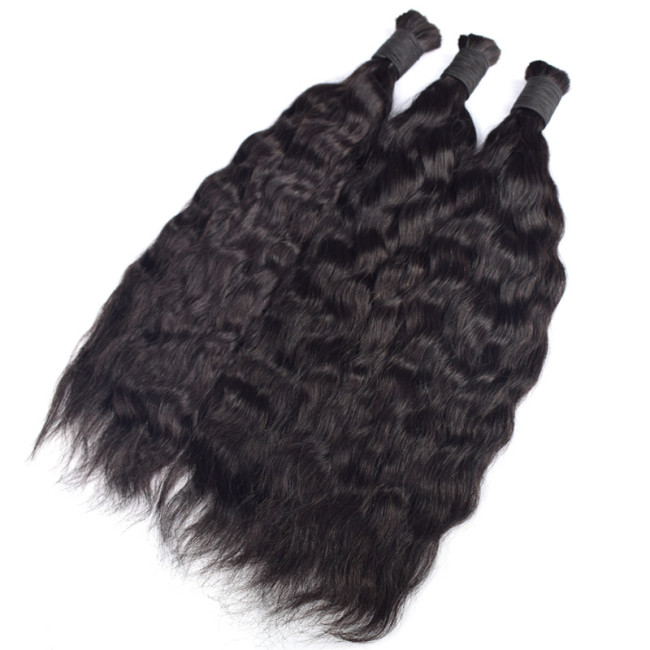 Customized wigs made from real human hair, Wet and Wavy Bulk Human Hair, European and American cross-border