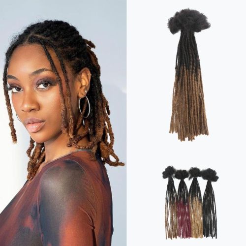 Real human hair dreadlocks, hand-twisted African reggae dreadlocks, human hair dreadlocks 0.2cm