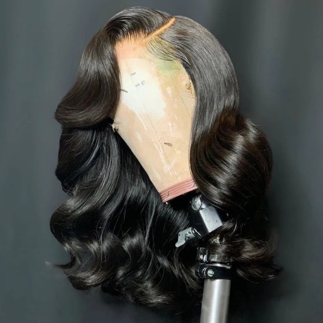 12A Glueless 4*4 body wave 200%density Brazilian Human Hair