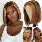 p4/27 piano highlight Omber lace front wig cross-border shipping