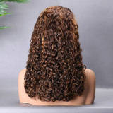 DoubleDrawnPixieCurly European and American wig, front lace, real human hair, wig 4/30, hand-woven short hair