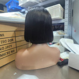 13*4 large lace bob, large stock, 8 inches, 95 yuan, popular African style, hot-selling real human hair wigs, Xuchang factory