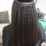 Crochet Feather Hair Extensions kinky straight third generation feather hair extensions