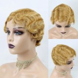 100% Human Hair Short Deep Wave wig Fashion Style