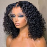 12A Brazilian Jerry Curly Bob 13*4 Frontal Lace Human Hair