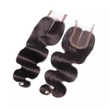 Brazilian human hair block HumanHairBodyWave4*4InchLaceClosure fluffy hand-woven