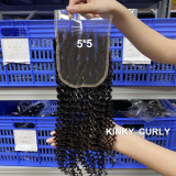European and American cross-border human hair wigs 5*5 HD lace closure human hair wigs