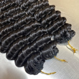 Burmese curly crochet hair wigs made from real human hair