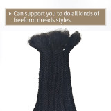 Real human hair dreadlock wig, cos dreadlock, hand-twisted double-strand braid
