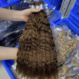 Real human hair wigs, hair bundles for women, wet and wavy human hair, real human hair, cross-border foreign trade