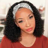 European and American wigs made from real human hair, fashionable ice silk headband curlybob women's wigs, foreign trade cross-border wholesale