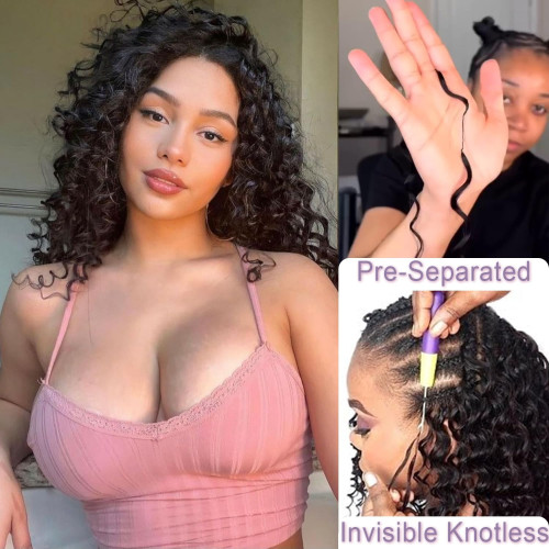 Human Crochet Hair for Black Women Deep Wave Cross-Border Human Crochet Hair