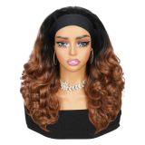 Cross-border bestseller black ice silk synthetic fiber wig with long curly hair, naturally voluminous YAKI small curly wig