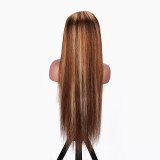 12A 13*4 lace wigs real human hair wigs 4/27#Long straight human hair