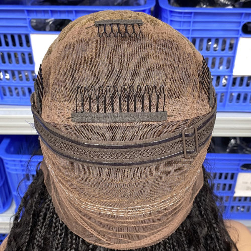 Human hair boho braids full lace wigs