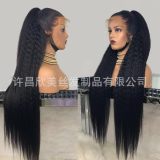 13*4 kinky straight wigs human hair foreign trade African style YAKI