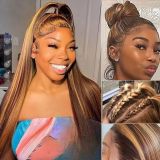 360 glue-free adjustable fish-line full lace human hair wig