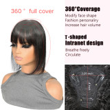 Kinky straight Topper Human Hair Real Hair Hairpiece for the Top of the Head Cross-Border