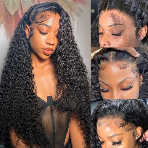 12A Deep Wave Lace Front Wigs Human Hair 180%