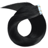 Factory-made real human hair extensions, bone straight, double-sided adhesive tape-in hair, long straight hair