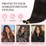 European and American cross-border real human hair i-tip hair extensions, 50g hair bundle, seamless hair extensions for foreign trade