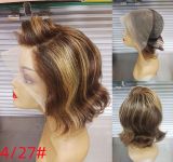 12A Pixie Wave Bob 13*4frontal lace Brazilian Human hair 200