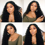 300% Density human hair Burmese curly real hair lace wig