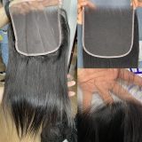 Wig made of real human hair, 6x6 lace hairpiece, straight hair, cross-border wholesale, celebrity style long straight real hair