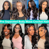 Body Feather Crochet Human Hair for Black Women