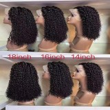 13*4frontal supper double drawn 300%density pixie curly wig